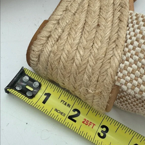 Paseart Tan Espadrille Wedge Sandals women 8M suede casual office beach retro - Picture 9 of 12